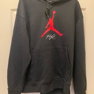 Jordan Black Hoodie with Red Jumpman Logo